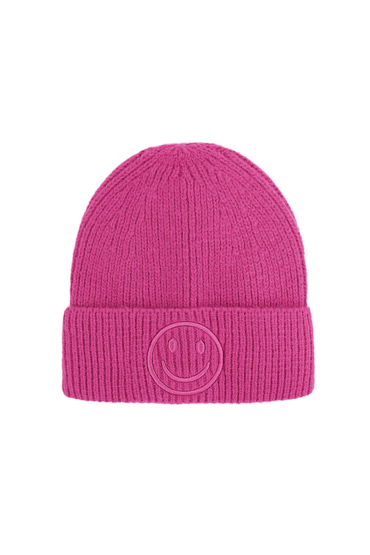 Smiley muts - roze